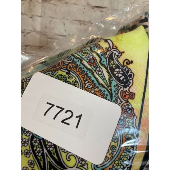 Melissa Paige Dress Womens Medium Sheath Pastel Mixed Print High Neck Stretch - Picture 13 of 16